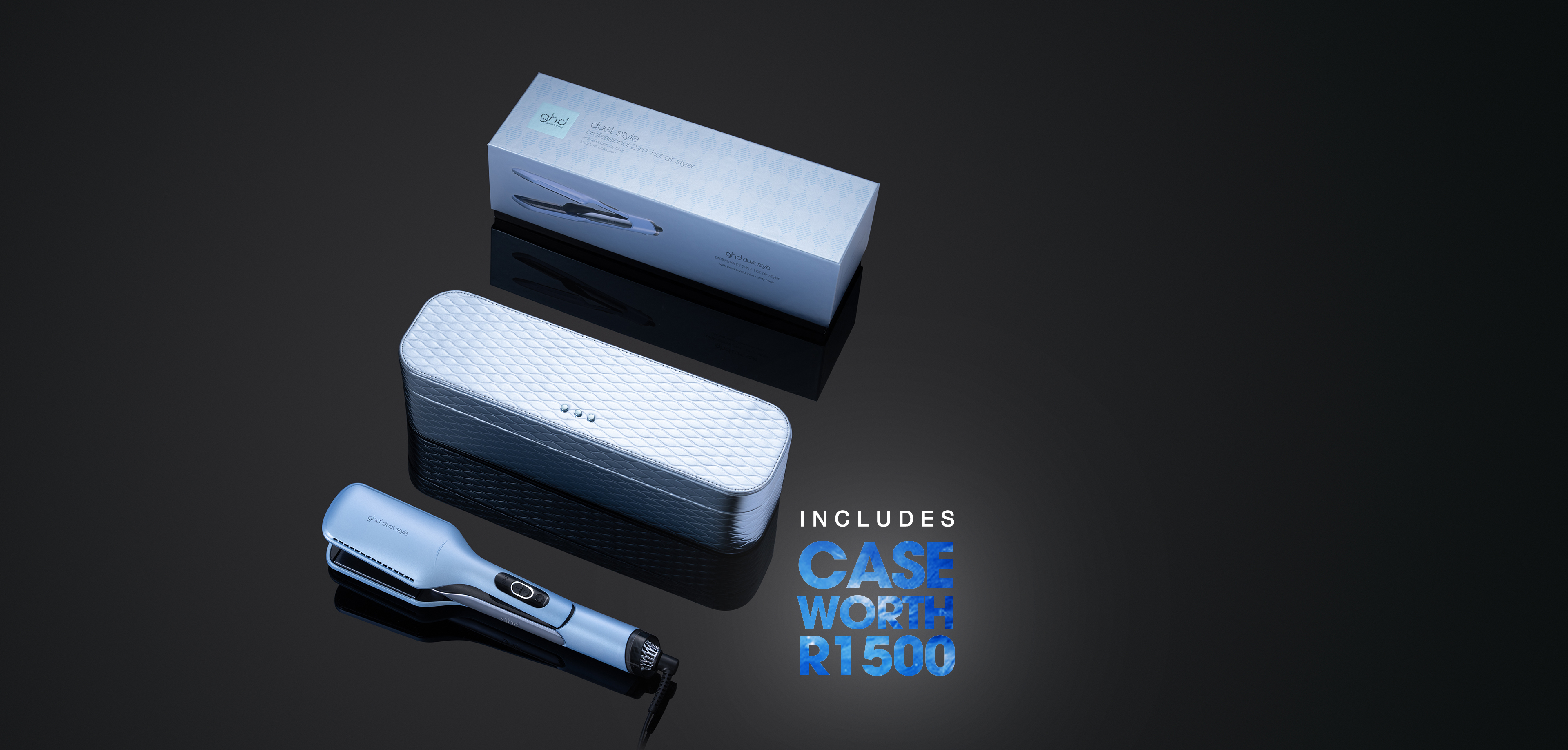 GHD DUET 2-IN-1 HOT AIR STYLER IN ICY BLUE